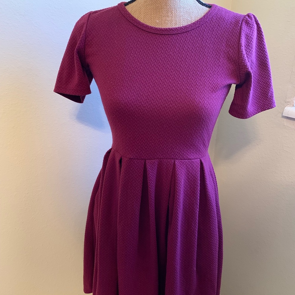 Beautiful LuLaRoe Textured Maroon Amelia
